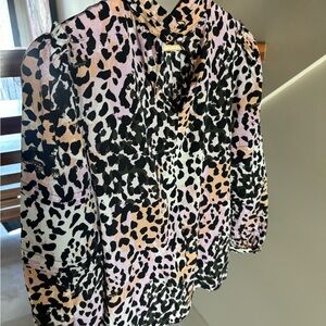 Telfar Multicolor Animal Print Long Sleeve Top